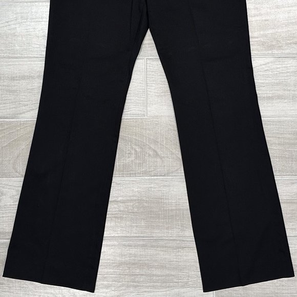Mieka Mid-Rise Straight Leg Satin Waist Detail Trouser Pants in Black Size 10 - Picture 8 of 16